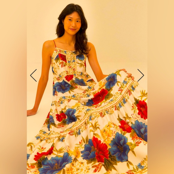 Farm Rio NWT Romance Maxi Dress - Picture 1 of 7